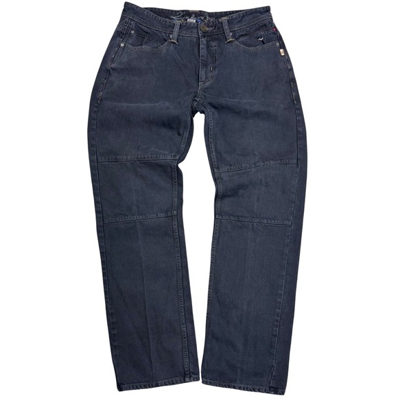 Zenfari Jeans Mens Paneled Detailing Straight Leg Sz 36 (34) Dark Gray Retro Y2K - Picture 1 of 10